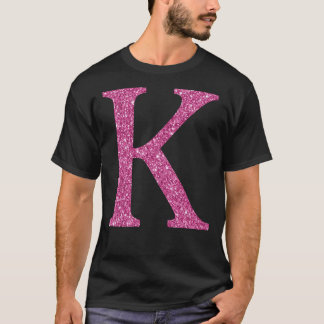 Pink Glitter Letter T-shirt