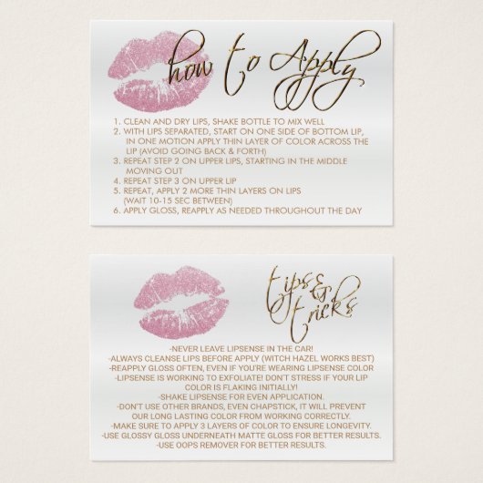 Pink Glitter Lips 2 - How to Apply (Devant & derrière)