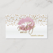 Pink Glitter Lips Afspraakschema 2 Afsprakenkaartje (Voorkant)