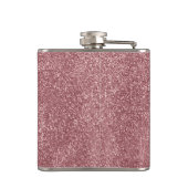 Pink Glitter Monogram Flask Chic Heupfles (Achterkant)