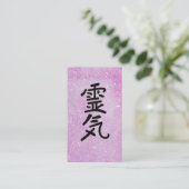 ** Pink Glitter Reiki Master Practitioner Symbool Visitekaartje (Staand voorkant)