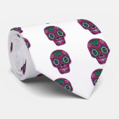 pink glitter sugar skull stropdas (Opgerold)