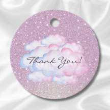 Pink Glitter Waterverf Cloud Baby shower