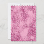 Pink Glitz Glitter Sparkle 16e verjaardag Kaart (Achterkant)