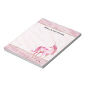 Pink Glitz Glitter Unicorn Notitieblok (Gedraaid)