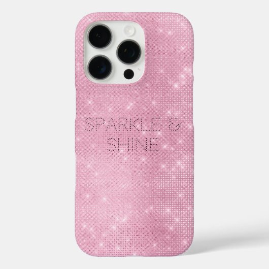 Pink Glitzy Chic Glam Sparkle Case-Mate iPhone Case (Achterkant)