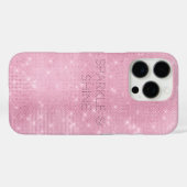 Pink Glitzy Chic Glam Sparkle Case-Mate iPhone Case (Achterkant (horizontaal))