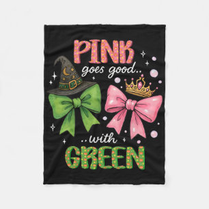 Pink Goes Good beroemd gemaakt door Green Hallowee Fleece Deken