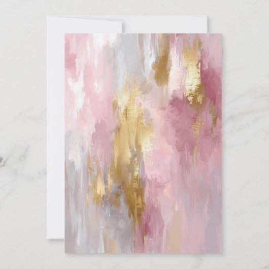 Pink Gold 21st Birthday Party Kaart (Achterkant)