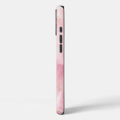 Pink Gold Agaat Marble Name Script Case-Mate iPhone Case (Achterkant / Links)