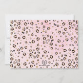 Pink Gold Boho Safari Wild One Photo Birthday Girl Kaart (Achterkant)