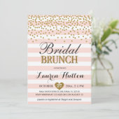 Pink Gold Bridal Brunch Invitations Cartes Mimosa (Debout devant)