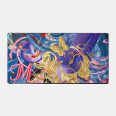 Pink Gold Butterfly Swirl Monogram Liquid Abstrait (Recto)