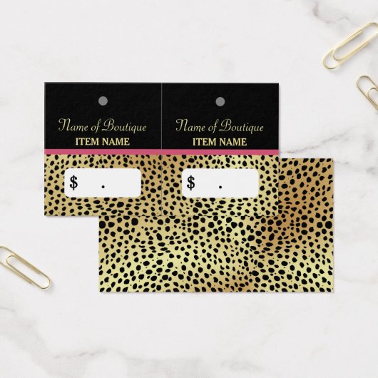 Pink Gold Cheetah Imprimer Beauté Boutique Hang Ta (Bureau)