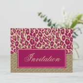 Pink Gold Chic Corporate Party Invitation (Debout devant)