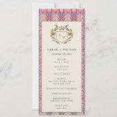 Pink Gold Classy Floral Laurel Programme de mariag (Devant)