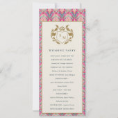 Pink Gold Classy Floral Laurel Wedding Programma (Achterkant)