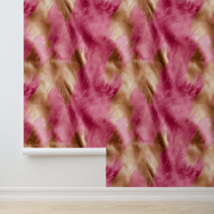 Pink Gold Cowgirl Koeienhuid Behang