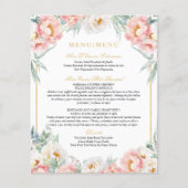 Pink & Gold Elegant Bilingue Quinceañera Menu (Devant)