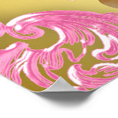 Pink Gold Ethnic Princess Baby shower Affiche de b (Coin)