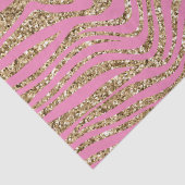 Pink Gold Faux Glitter Zebra Tissuepapier (Detail)