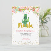 Pink Gold Fiesta première invitation anniversaire (Debout devant)