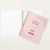 Pink gold foliage motivational quote 2026 (Devant avec enveloppe)