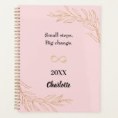 Pink gold foliage motivational quote 2026 (Devant)