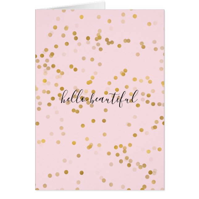 Pink Gold Girly Confetti (Voorkant)