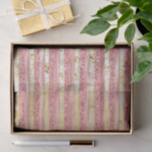 Pink Gold Glam Glitter Stripes Tissuepapier (Geschenk)