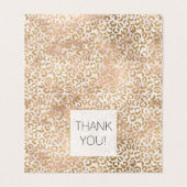 Pink Gold Glam Leopard Print Bedankt Kaart (Buitenkant ongevouwen)