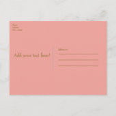 Pink & Gold Glitter Party Aangepaste Uitnodiging Briefkaart (Achterkant)
