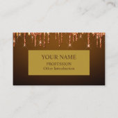 Pink Gold Glitter Sparkle Visitekaartje (Voorkant)