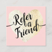 Pink Gold Heart Beauté Salon Loyauté Référence (Devant)