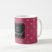 Pink Gold Hearts Koffiemok (Voorkant rechts)