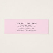 Pink Gold Horizontal Stud Earring Jewelry Card (Dos)