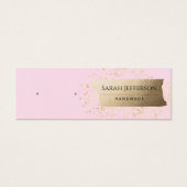 Pink Gold Horizontal Stud Earring Jewelry Card (Devant)