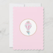 Pink Gold Hot Air Balloon Anniversaire Invitation (Dos)