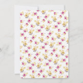 Pink+Gold Hot Air Balloon Invitation Anniversaire (Dos)