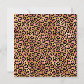 Pink Gold Leopard Folie Gem Ribbon 40th Birthday Kaart (Achterkant)