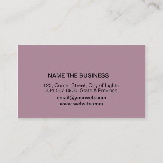 Pink Gold Loyalty Card Salon Makeup Artist (Achterkant)