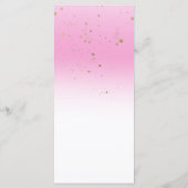 Pink Gold Modern Glam Confetti Party Menu Mariage (Dos)