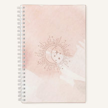Pink & Gold Moon & Stars Self Love Journal