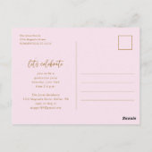 Pink & Gold Photo Graduate Graduate Invitation (Dos)