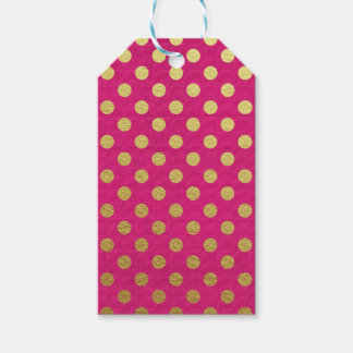 PINK & GOLD POLKA DOTS CADEAULABEL