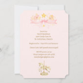 Pink & Gold Pony Dreams-Baby shower Invitation (Dos)