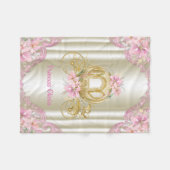 Pink Gold Princess Carriage Couverture bébé (Devant (Horizontal))