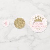 Pink Gold Princess Custom Birthday Table Confetti (Voorkanten)