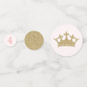 Pink Gold Princess Custom Birthday Table Confetti (Achterkanten)
