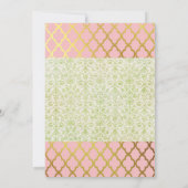 Pink & Gold Princess Girl Invitation d'anniversair (Dos)